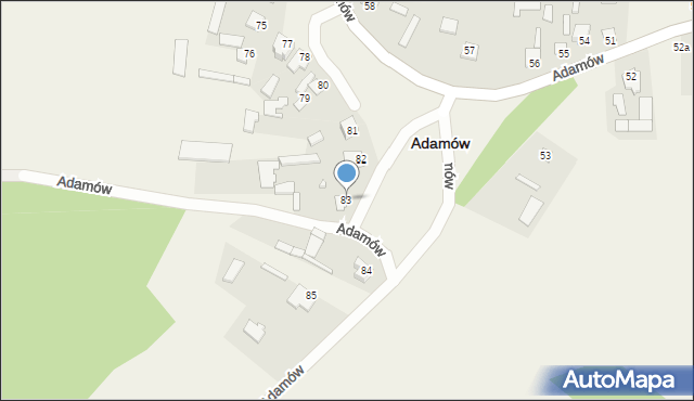 Adamów, Adamów, 83, mapa Adamów