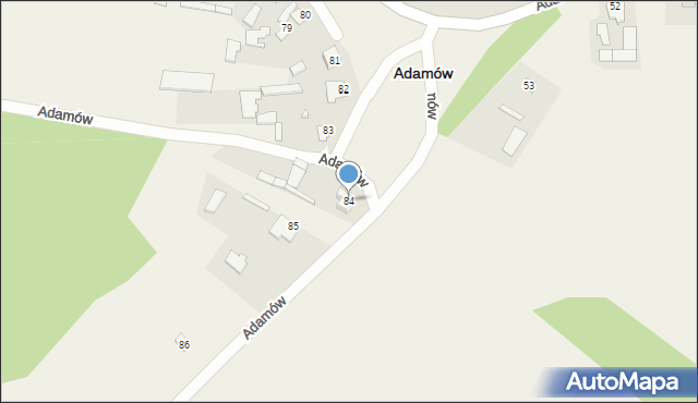 Adamów, Adamów, 84, mapa Adamów