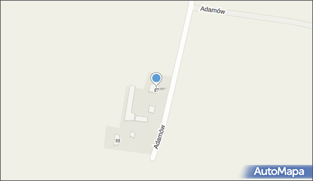 Adamów, Adamów, 87, mapa Adamów