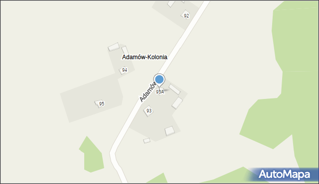 Adamów, Adamów, 93A, mapa Adamów