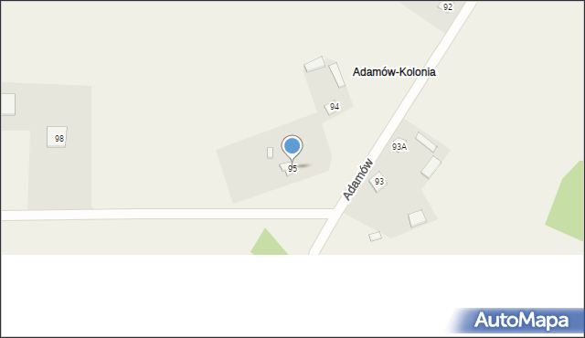 Adamów, Adamów, 95, mapa Adamów