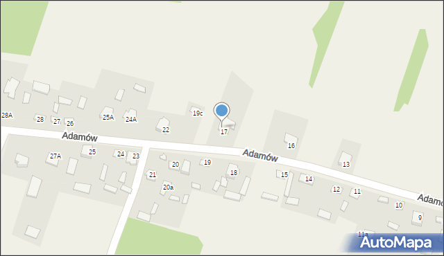 Adamów, Adamów, 19A, mapa Adamów