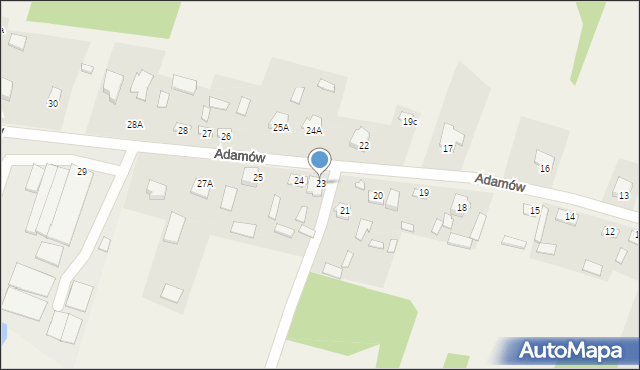 Adamów, Adamów, 23, mapa Adamów