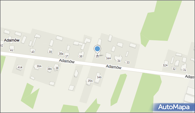 Adamów, Adamów, 35, mapa Adamów