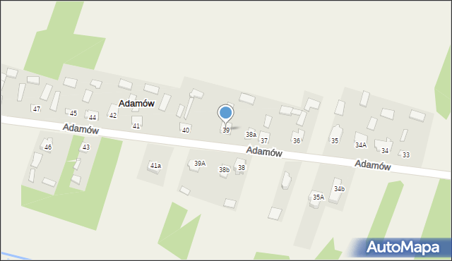 Adamów, Adamów, 39, mapa Adamów