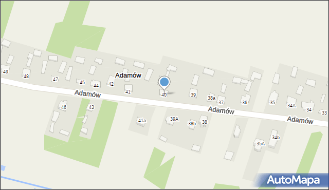 Adamów, Adamów, 40, mapa Adamów