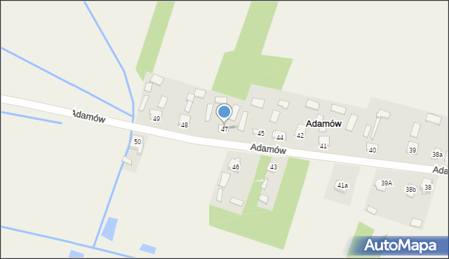 Adamów, Adamów, 47, mapa Adamów