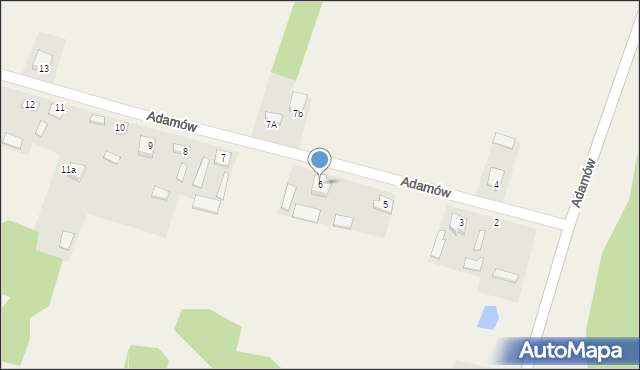 Adamów, Adamów, 6, mapa Adamów