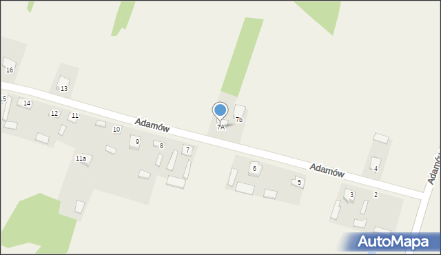 Adamów, Adamów, 7A, mapa Adamów