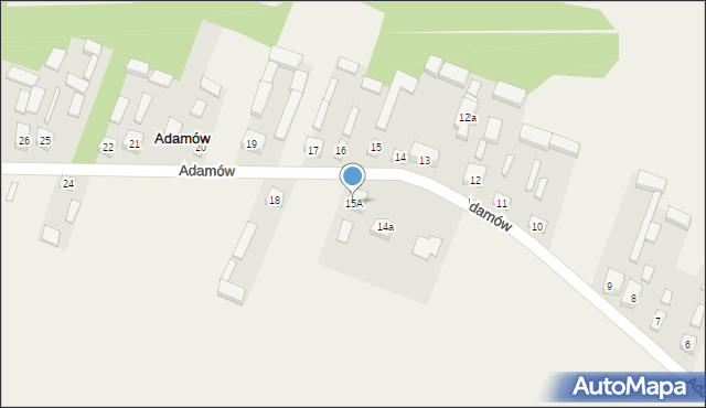 Adamów, Adamów, 15A, mapa Adamów