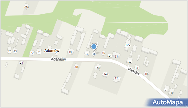 Adamów, Adamów, 16, mapa Adamów