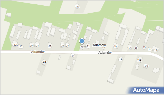 Adamów, Adamów, 22, mapa Adamów