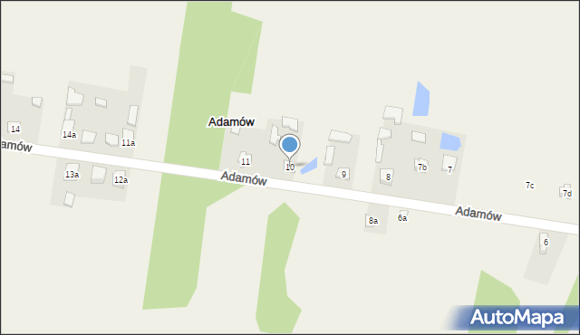 Adamów, Adamów, 10, mapa Adamów