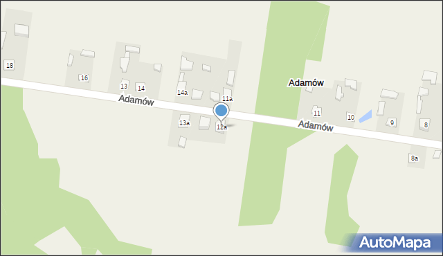 Adamów, Adamów, 12a, mapa Adamów