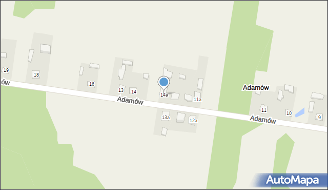 Adamów, Adamów, 14a, mapa Adamów