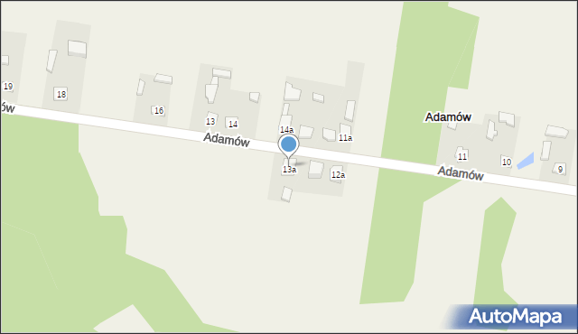 Adamów, Adamów, 14B, mapa Adamów