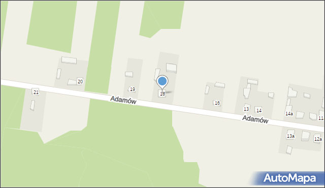 Adamów, Adamów, 18, mapa Adamów