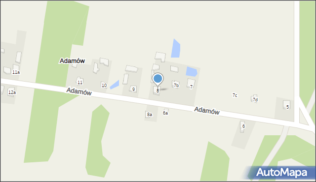 Adamów, Adamów, 8, mapa Adamów