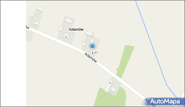 Adamów, Adamów, 5, mapa Adamów