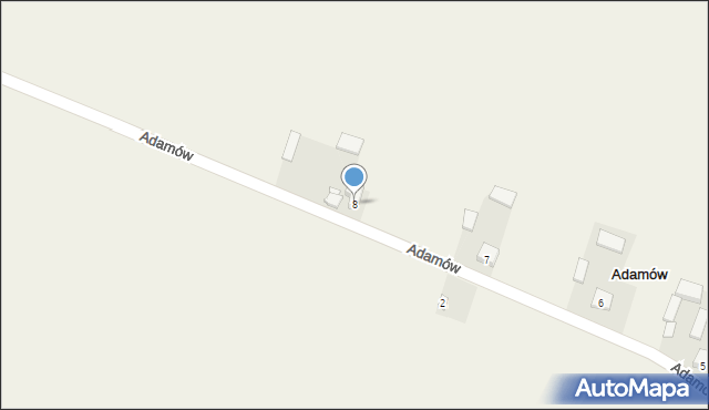 Adamów, Adamów, 8, mapa Adamów