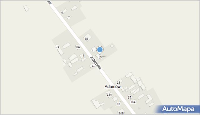 Adamów, Adamów, 10, mapa Adamów