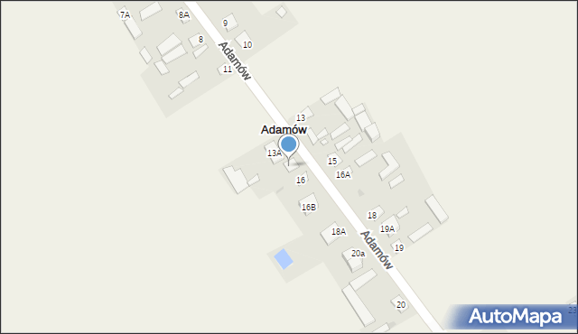 Adamów, Adamów, 14, mapa Adamów