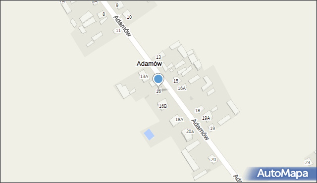 Adamów, Adamów, 16, mapa Adamów