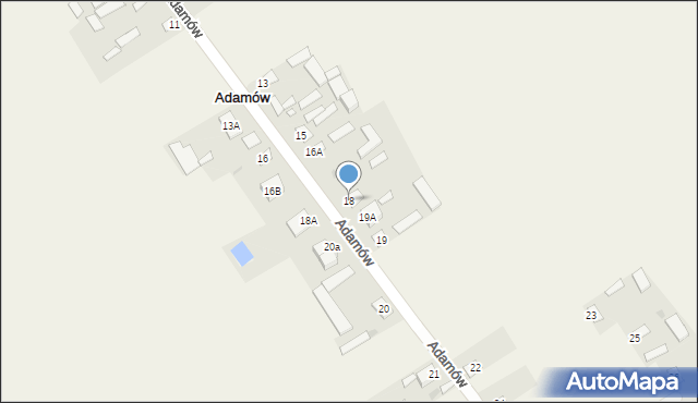 Adamów, Adamów, 18, mapa Adamów