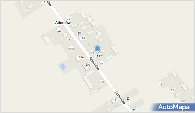 Adamów, Adamów, 19A, mapa Adamów