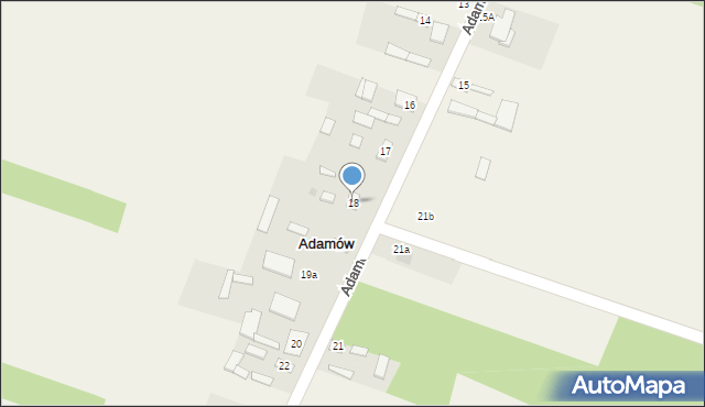 Adamów, Adamów, 18, mapa Adamów