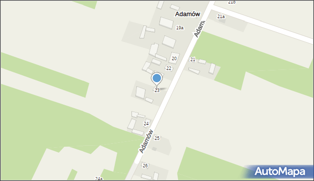 Adamów, Adamów, 23, mapa Adamów