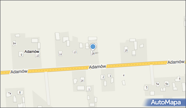 Adamów, Adamów, 15, mapa Adamów