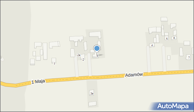 Adamów, Adamów, 3, mapa Adamów