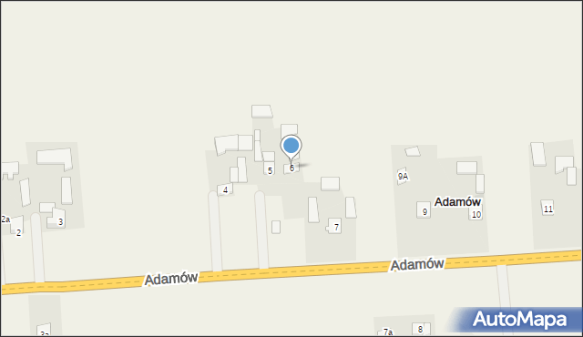 Adamów, Adamów, 6, mapa Adamów