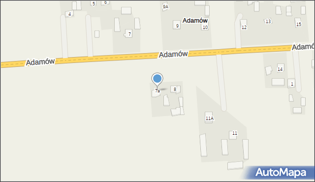 Adamów, Adamów, 7a, mapa Adamów