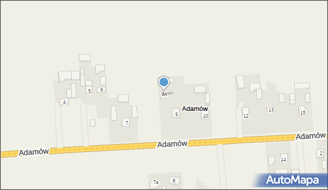 Adamów, Adamów, 9A, mapa Adamów