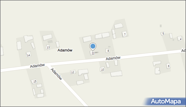 Adamów, Adamów, 11, mapa Adamów