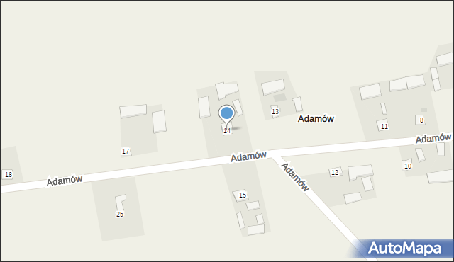 Adamów, Adamów, 14, mapa Adamów