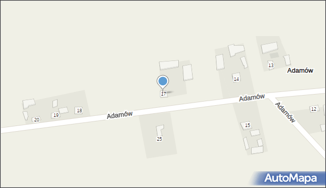 Adamów, Adamów, 17, mapa Adamów