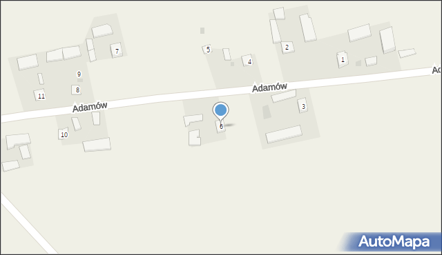 Adamów, Adamów, 6, mapa Adamów
