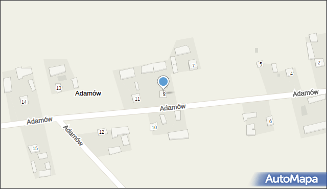 Adamów, Adamów, 8, mapa Adamów