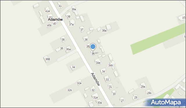 Adamów, Adamów, 35, mapa Adamów