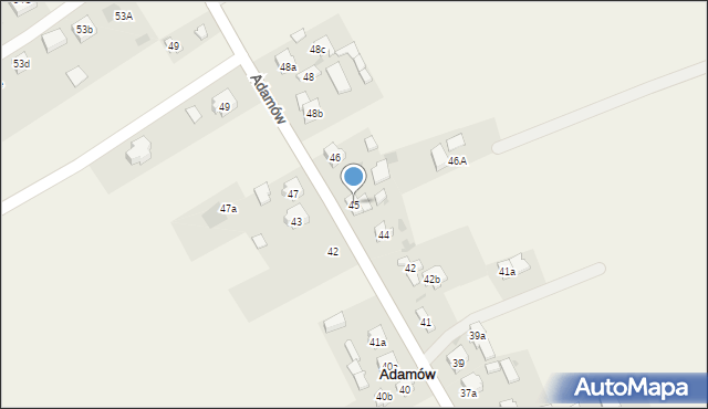 Adamów, Adamów, 45, mapa Adamów