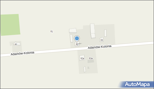 Adamów, Adamów, 62, mapa Adamów