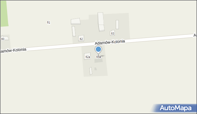 Adamów, Adamów, 63a, mapa Adamów