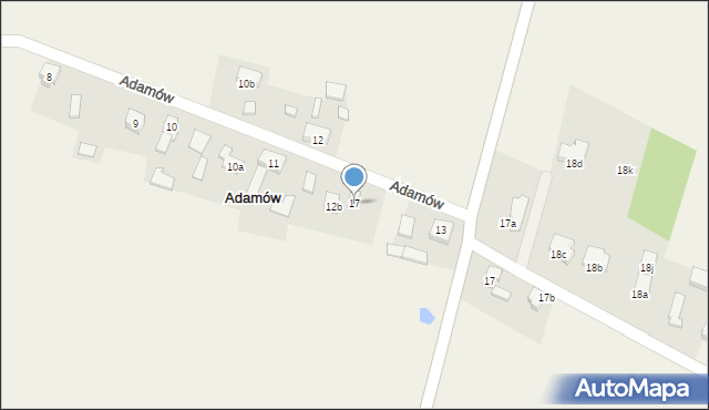 Adamów, Adamów, 17, mapa Adamów