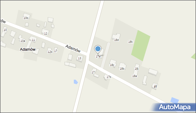 Adamów, Adamów, 17a, mapa Adamów