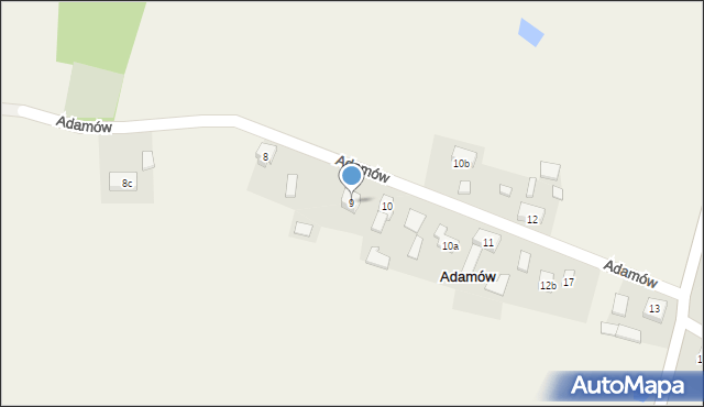 Adamów, Adamów, 9, mapa Adamów