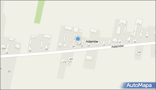 Adamów, Adamów, 15A, mapa Adamów