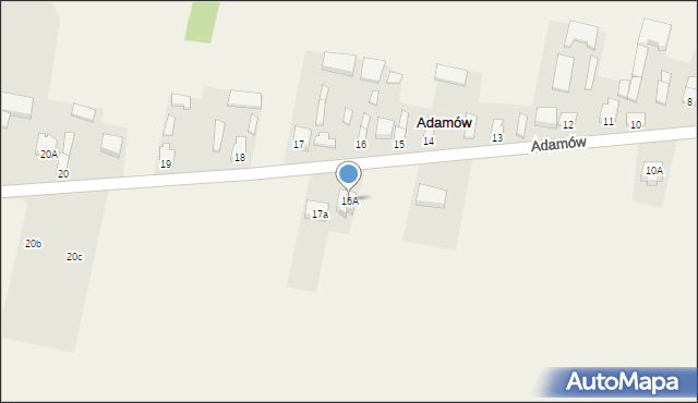 Adamów, Adamów, 16A, mapa Adamów